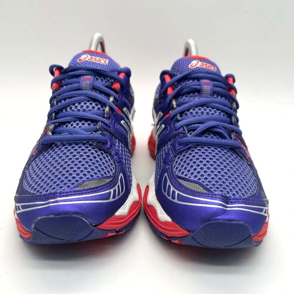 Asics Gel-Nimbus Shoes 14 Women 7.5 Purple Red Silver Running Sneakers Y2K Retro